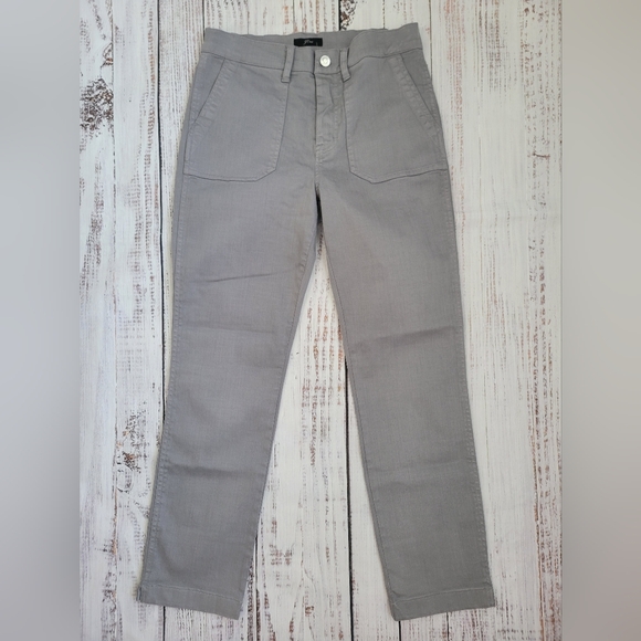 J Crew Vintage Straight Cargo Pant in Slub Sateen Gray Women's 27 NEW NWT - Picture 2 of 8